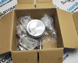 Поршень с кольцами +0.25 (к-т 4шт.) 1.4 G4FA GAMMA Дэу Нексия UNITED MOTORS Поршневая с кольцами ремонтный размер +0,25 для автомобилей с двигателем G4FA серии GAMMA объемом 1.4 литра.