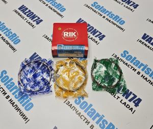 Кольца поршневые +0,5 (к-т) 2.0 G4KD THETA Серато 2 (2008-2013) RIK Комплект поршневых колец +0,5 на 4 поршня для Киа Спортейдж (Sportage), Серато (Cerato), Оптима (Optima), Хёндай Соната (Sonata), АйИкс35 (IX35)